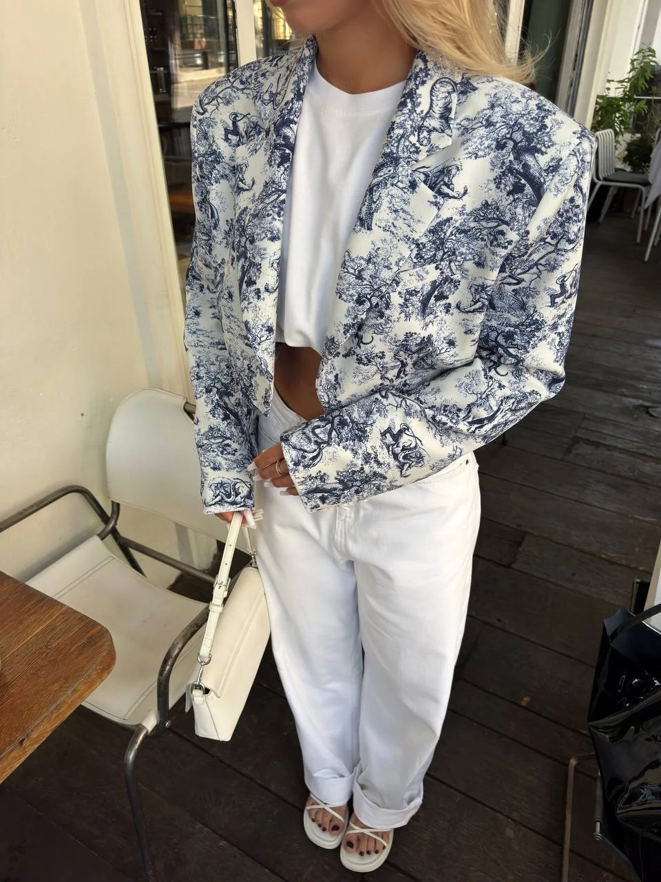 elegant fall fitted blazer outfit 2026 Artistic Prints Bring Personality to Tailoring