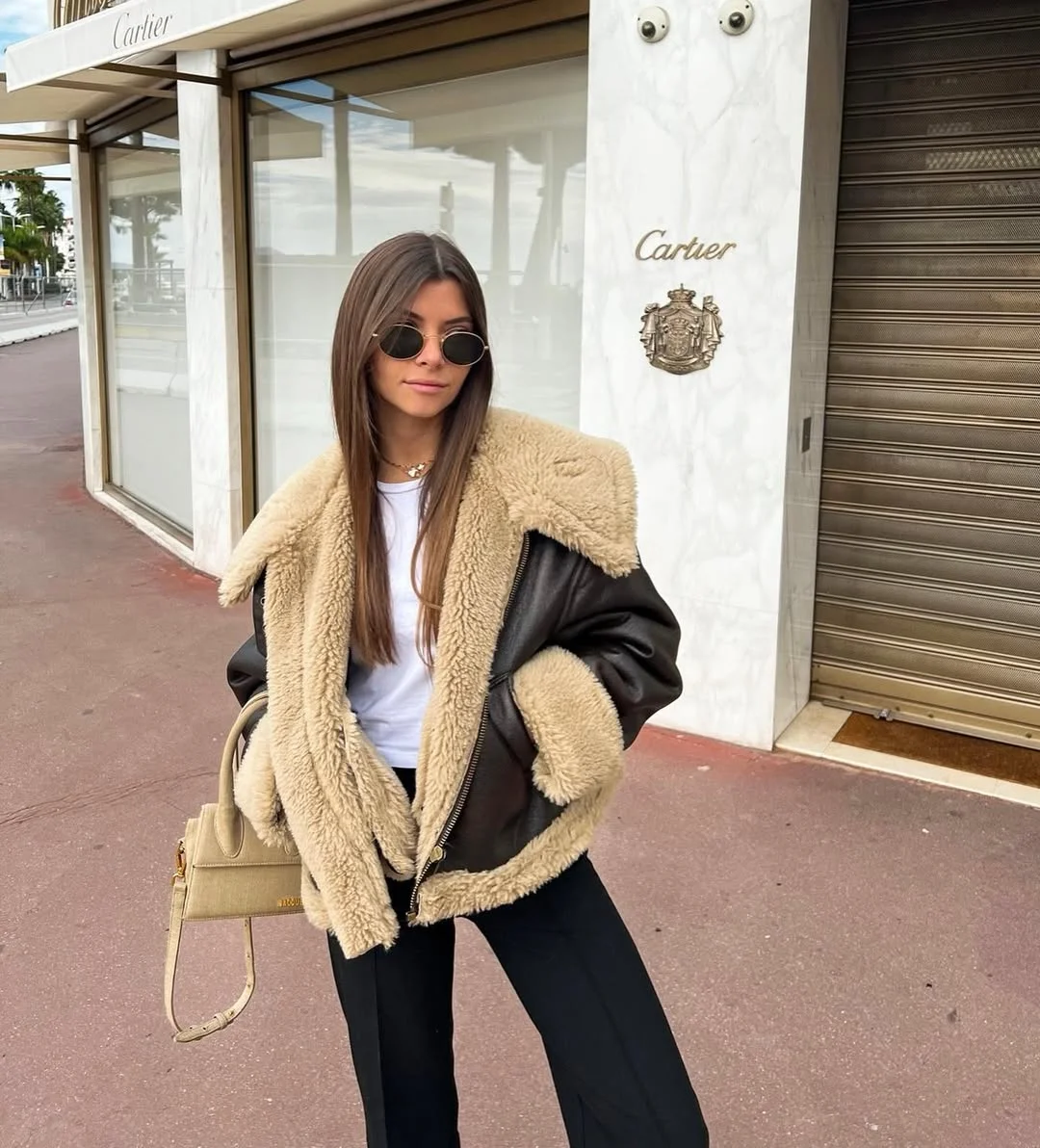 elegant fall outfits ideas 2026 Shearling Jackets That Elevate Simple Basics