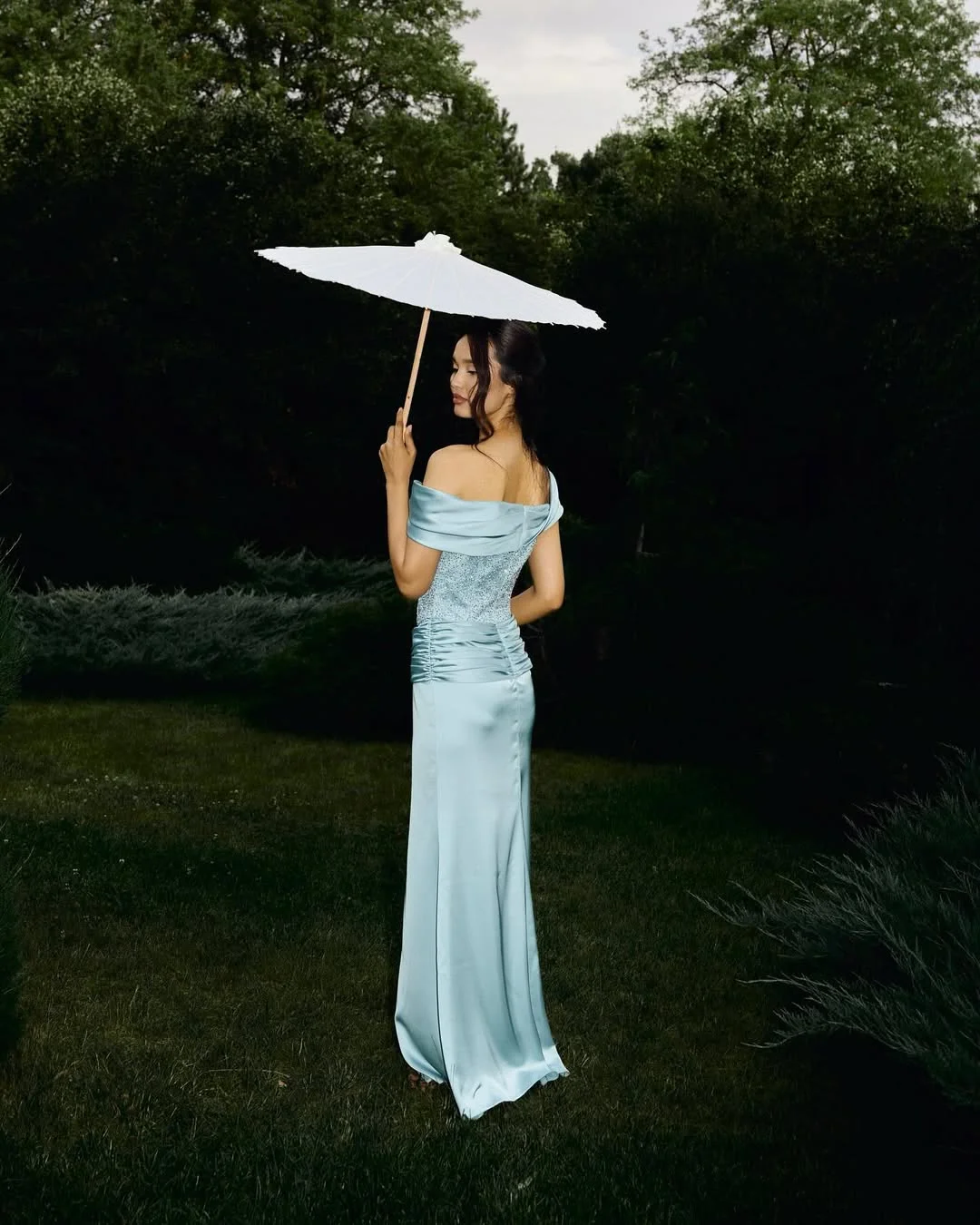 elegant fall wedding guest dress 2026 Soft Blue Glamour for Outdoor Autumn Ceremonies