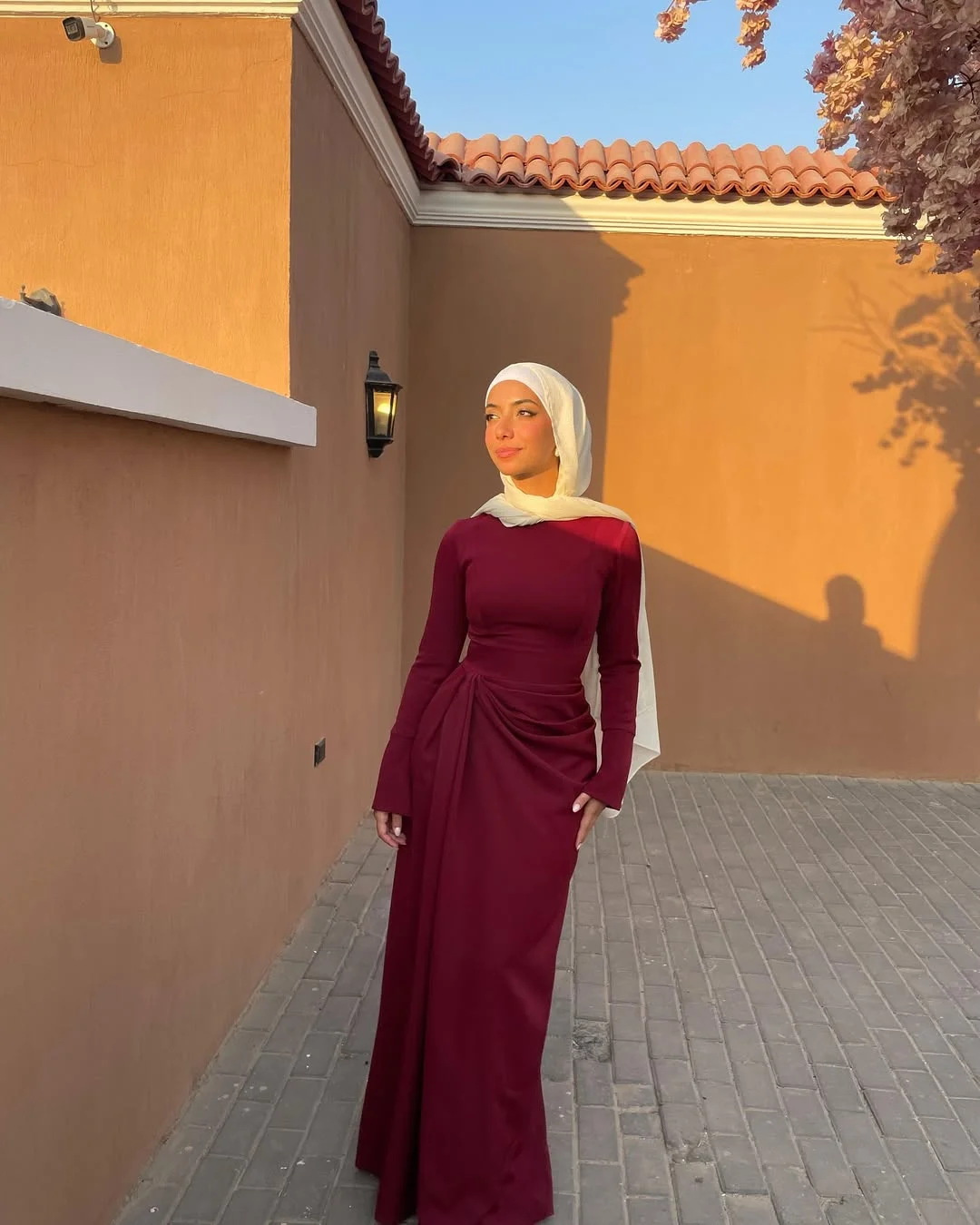elegant fall wedding guest dress 2026 Burgundy Sophistication for October Semi Formal Celebrations