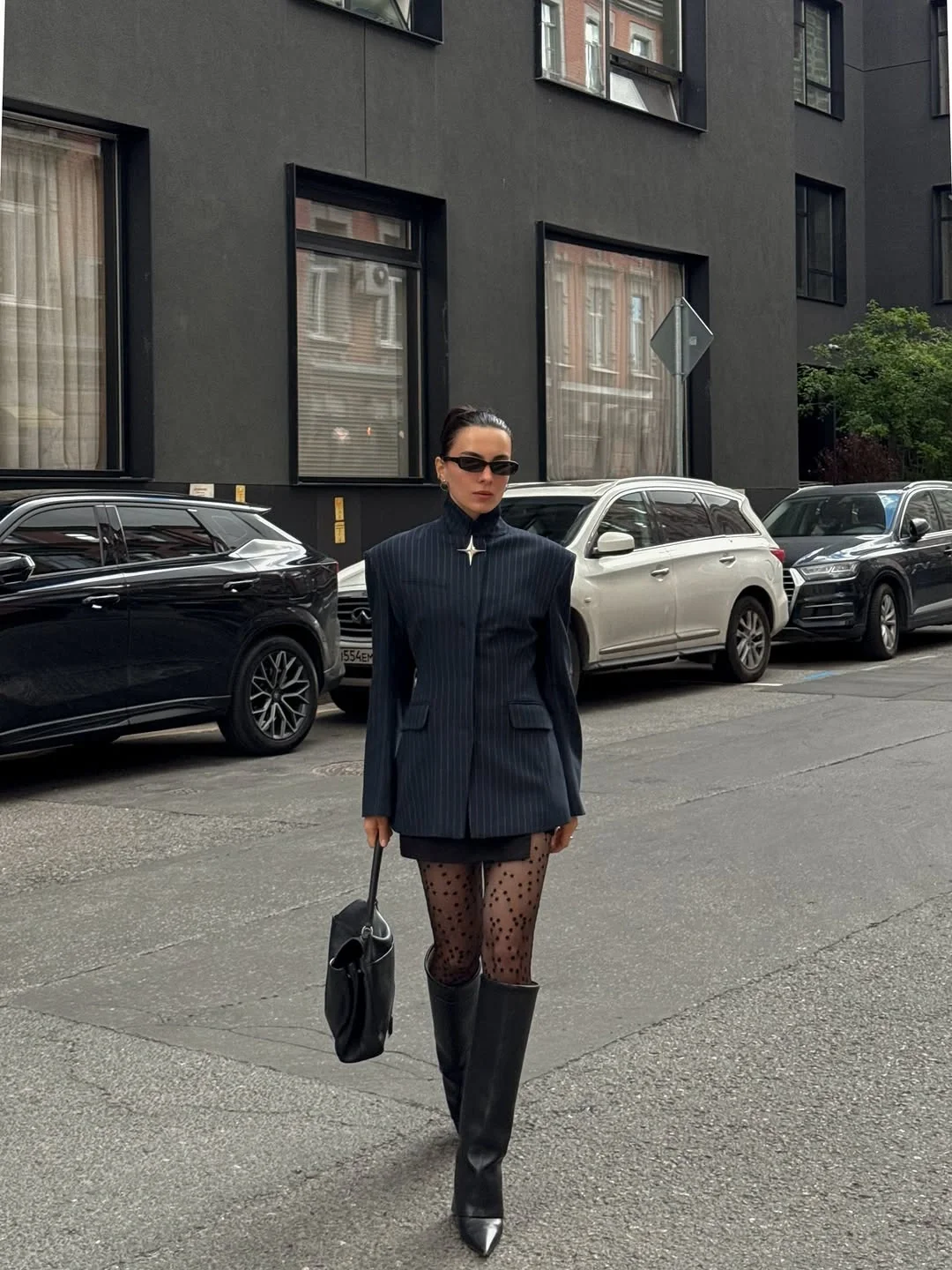 fall fashion trends for women 2026 Sharp Black Tailoring With Statement Boots