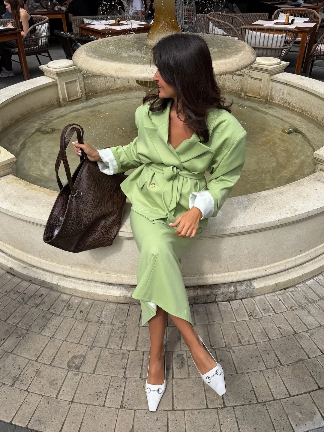 fall fashion trends for women 2026 Fresh Pistachio Shades Brighten Autumn Dressing