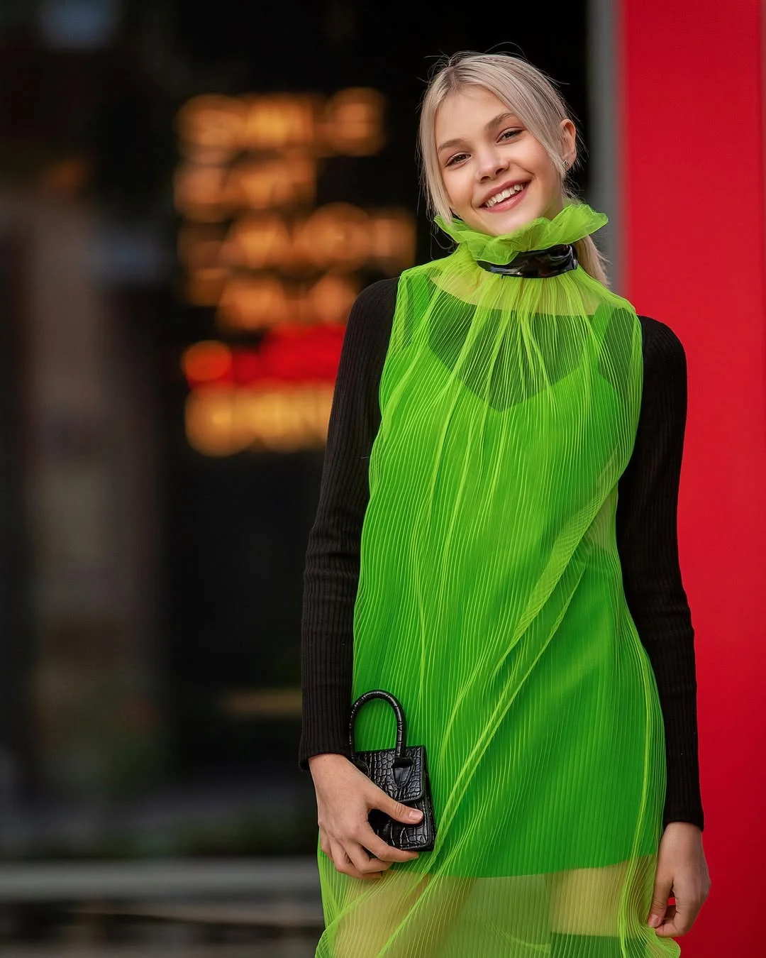 fall festival outfits dress to impress 2026 Bright Green Layers That Turn Heads Without Trying Too Hard