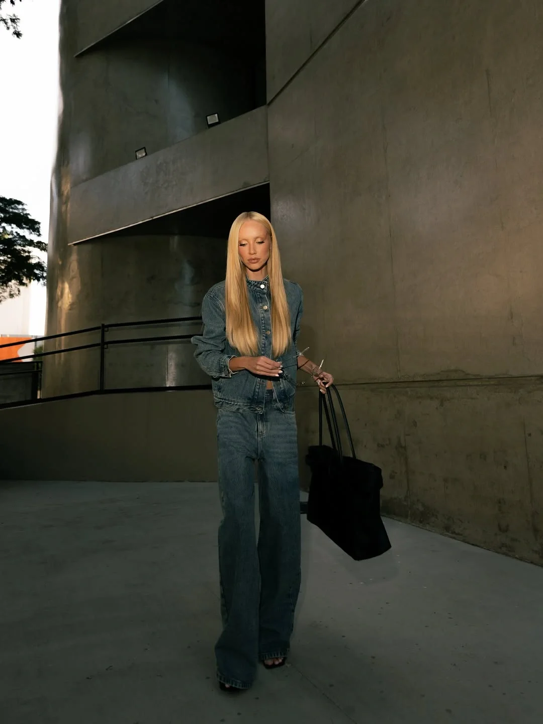fall streatwear fashion 2026 Head to Toe Denim With Modern Proportions