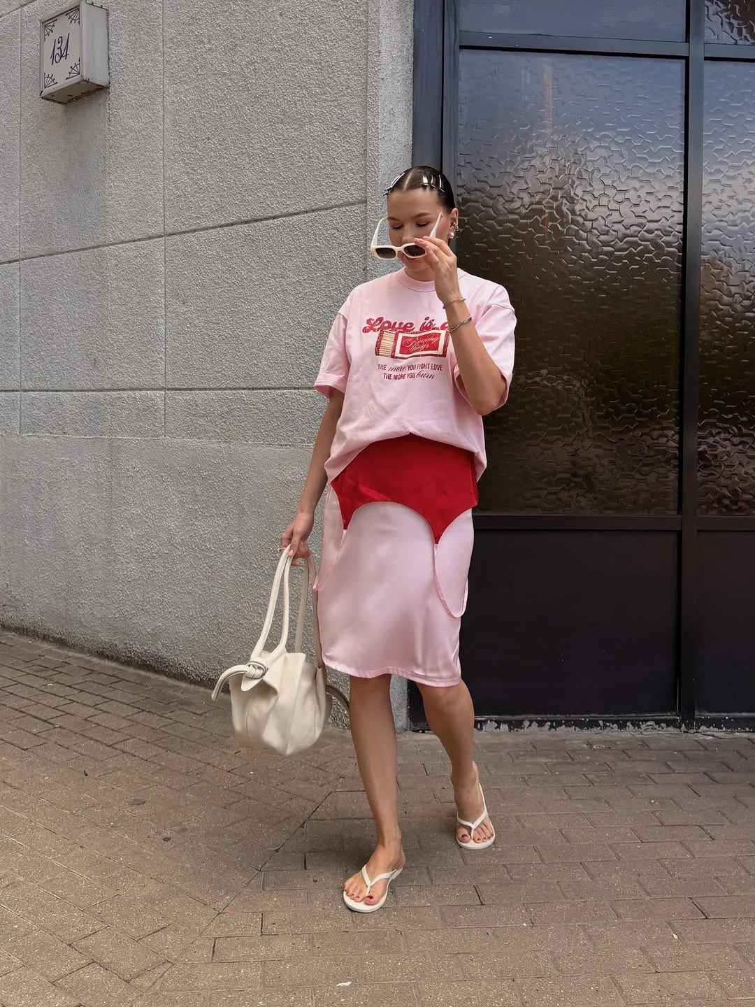 fall streatwear fashion 2026 Soft Pink Layers Add a Playful Twist