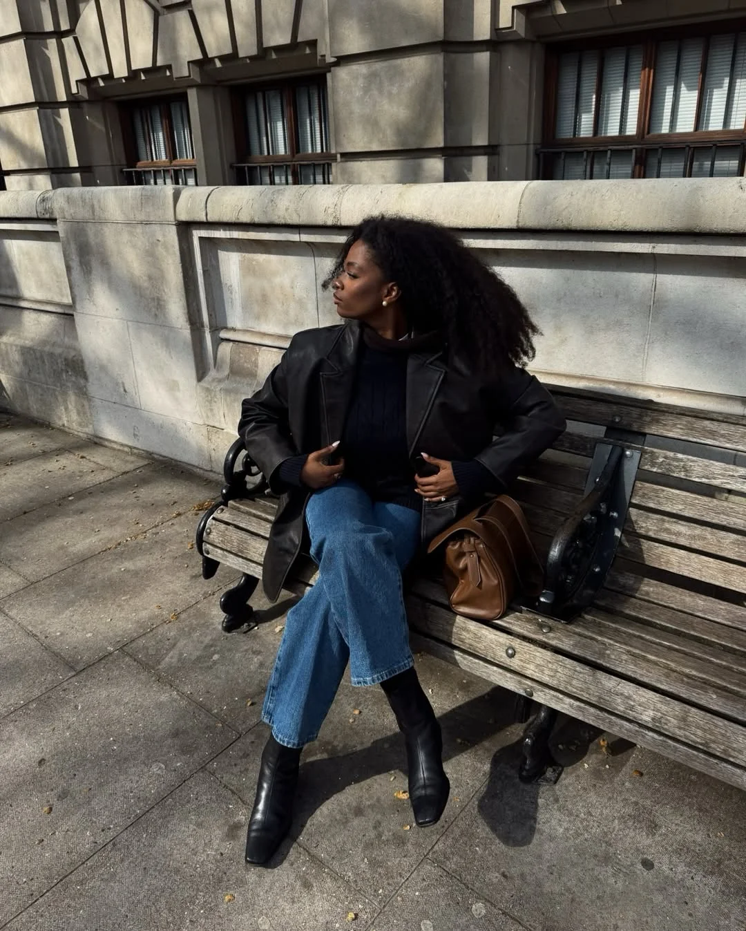 fashionable fall 2026 outfits for black women Leather Layers and Denim Confidence