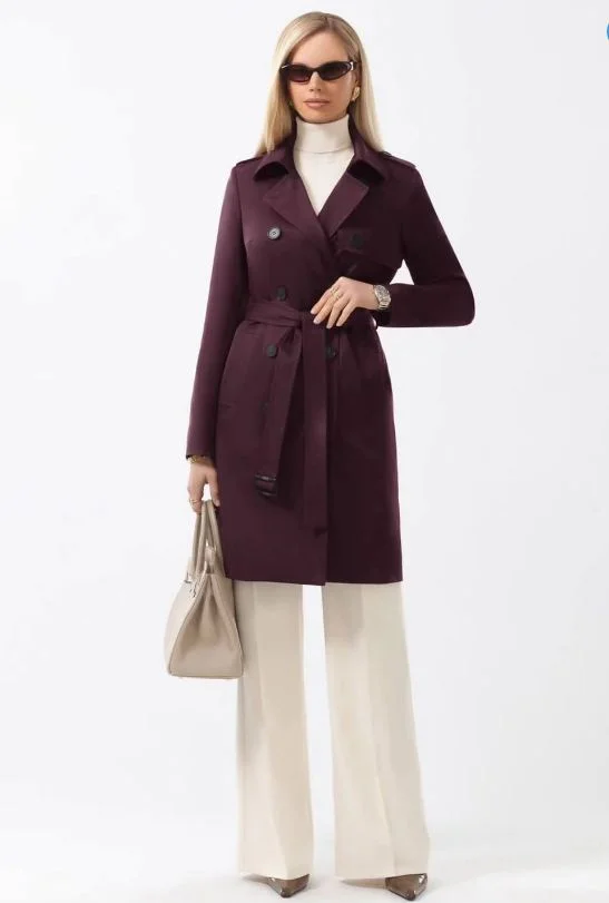 fashionable fall outfits with coat 2026 Plum Tones for Elegant Fall Days