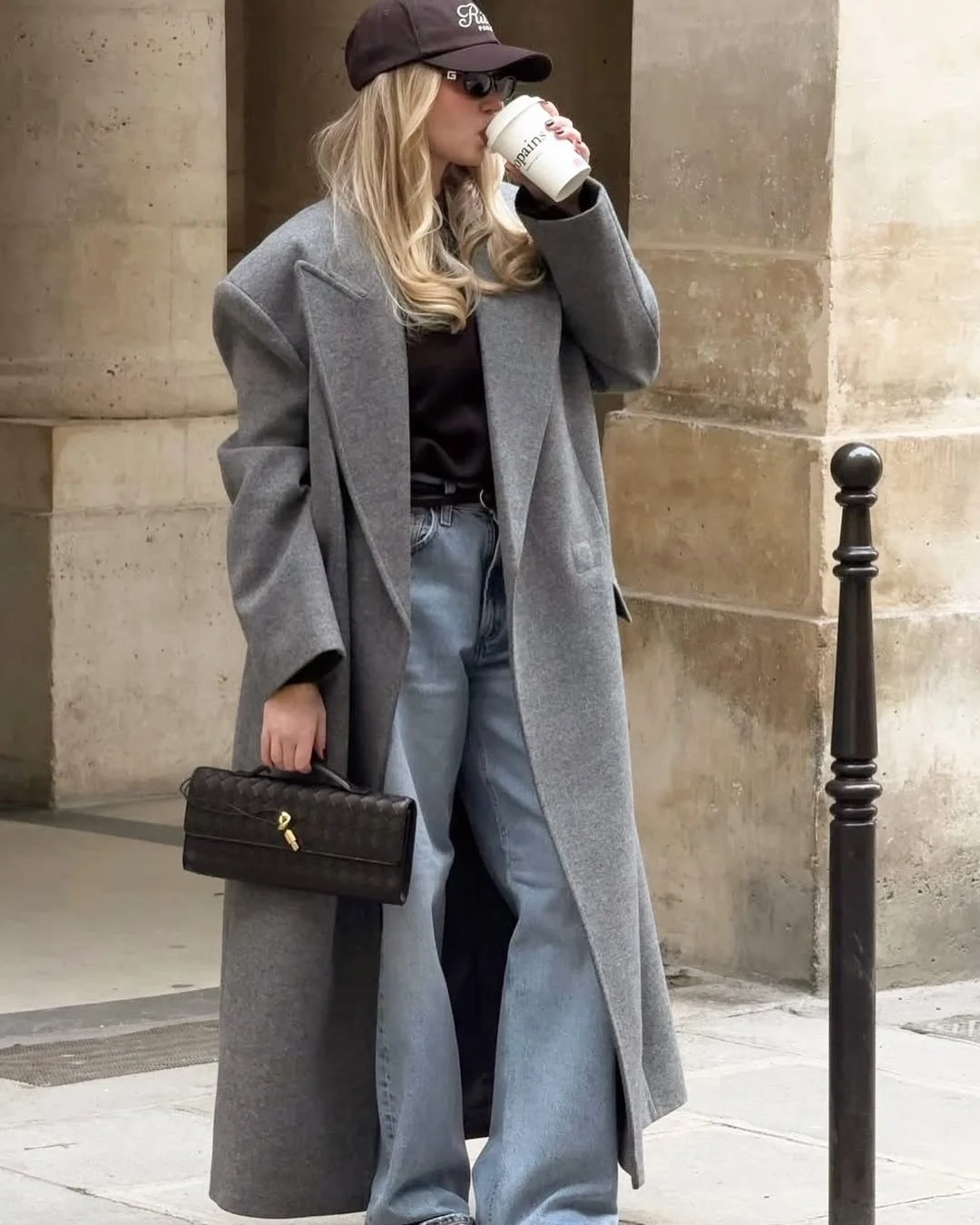 fashionable fall outfits with coat 2026 Oversized Gray Coat and Everyday Luxury