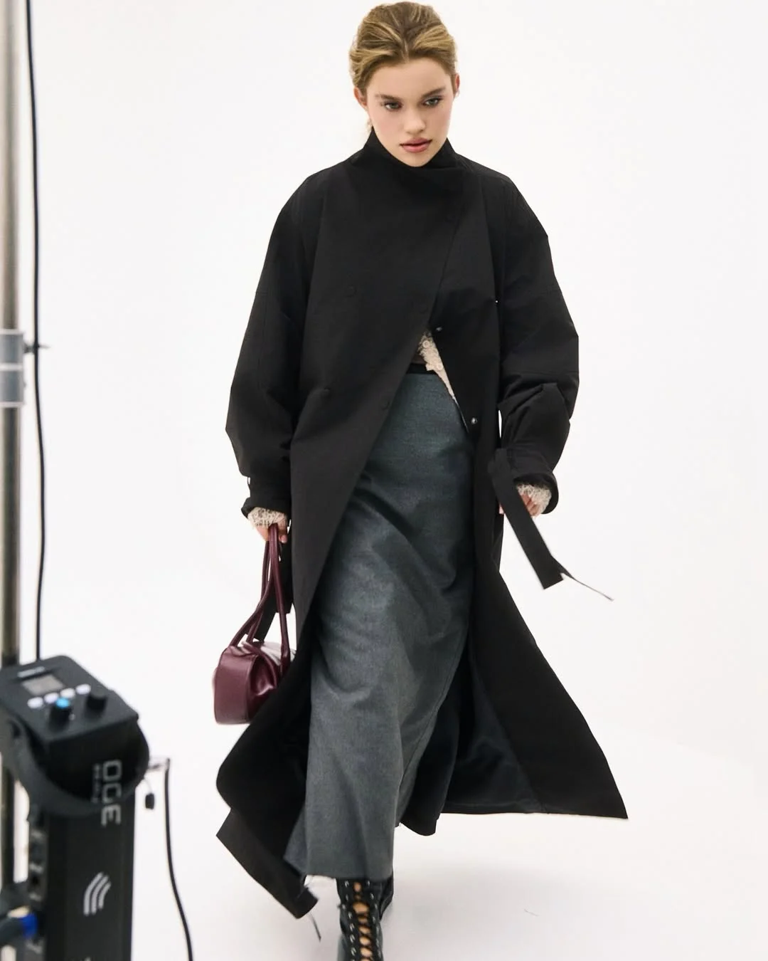 fashionable fall outfits with coat 2026 Dark Layers With A Modern Skirt