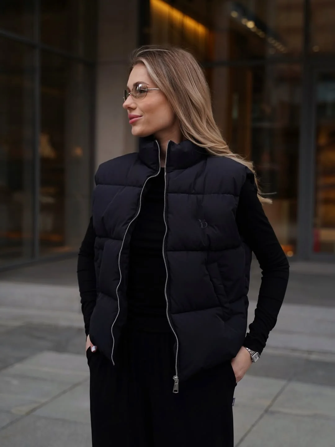 fashionable fall outfits with vests 2026 Minimalist Black Layers With Modern Edge