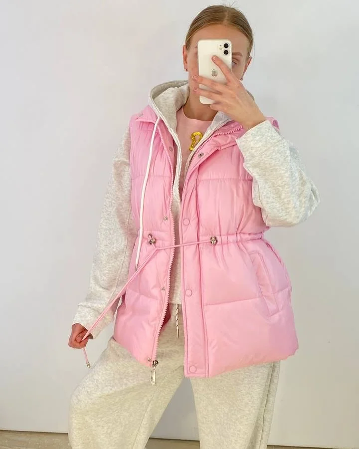 modern fall vest outfits for women 2026 Playful Pink and Casual Layering