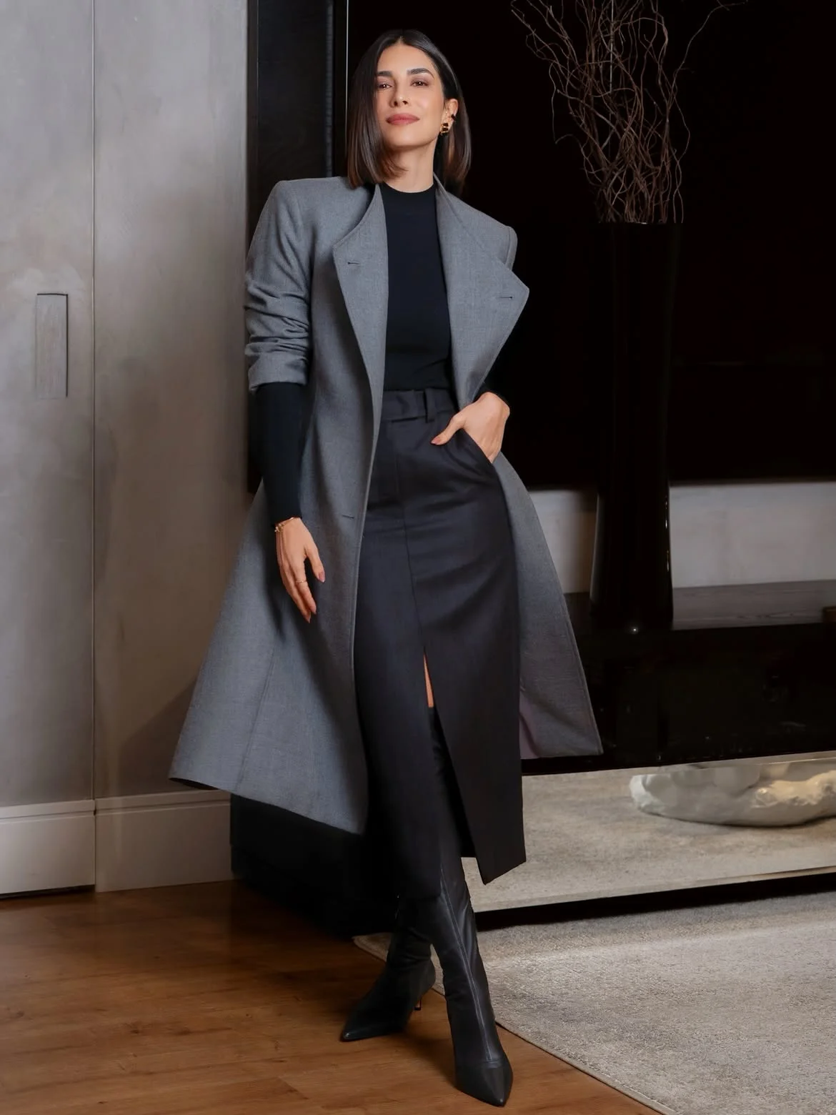 modest fall fashion outfits 2026 Tailored Charcoal Layers That Never Go Out of Style