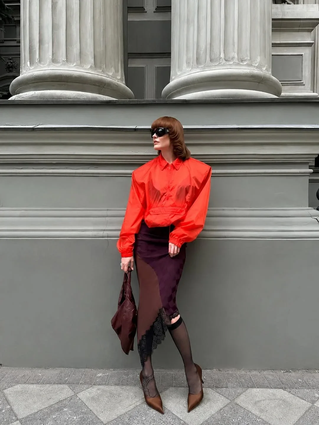 modest fall fashion outfits 2026 Bold Autumn Colors With an Elegant Midi Skirt