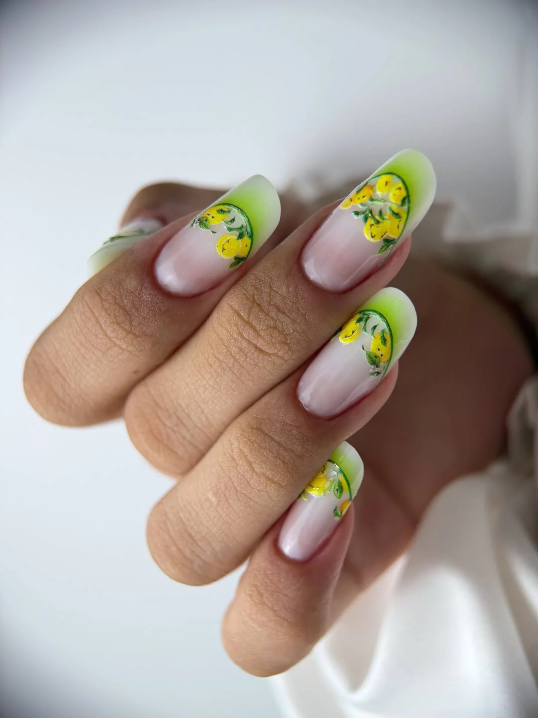 pretty july nails design ideas 2026 Lemon Grove French Tips with a Fresh Twist