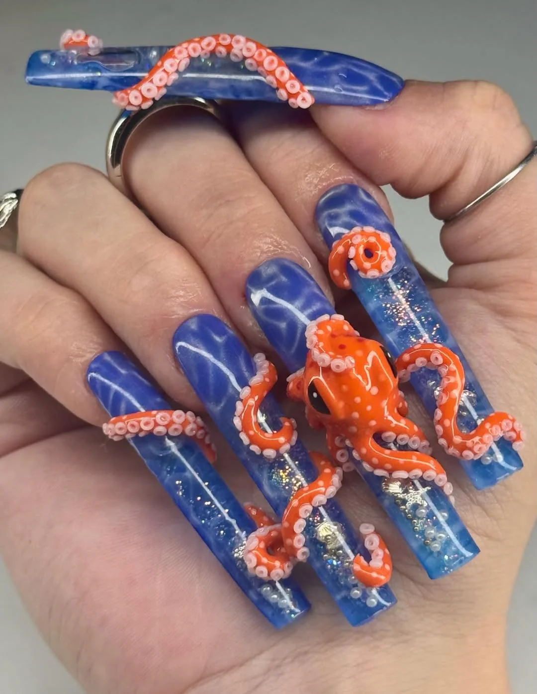 pretty starfish summer nails 2026 Deep Ocean Octopus Fantasy