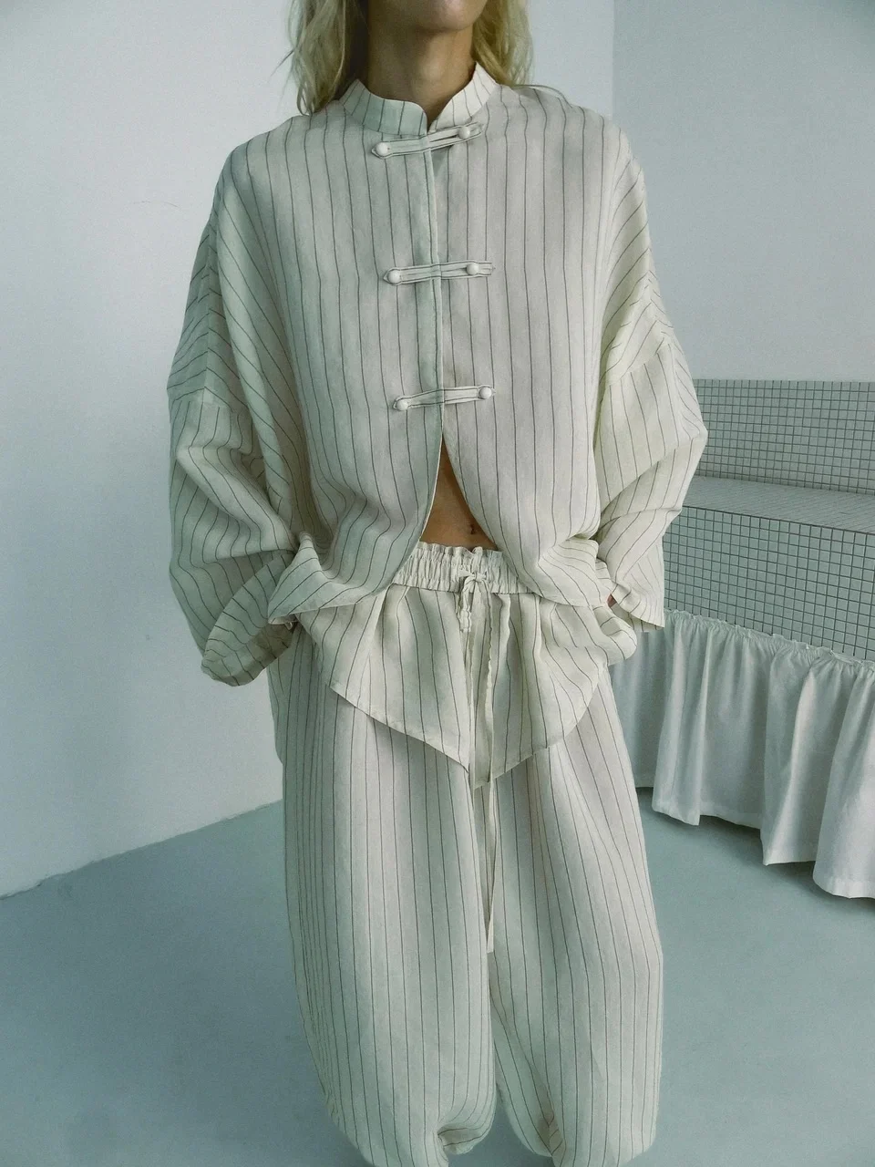 professional fall office outfits for women 2026 Relaxed Pinstripes for the New Business Casual Era