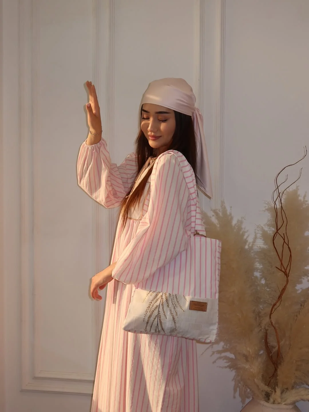 romantic dinner outfits date night fall 2026 Soft Pink Stripes for Slow Autumn Mornings