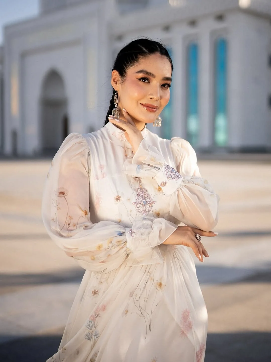 romantic dinner outfits date night fall 2026 Delicate Florals for Golden Hour Dinners