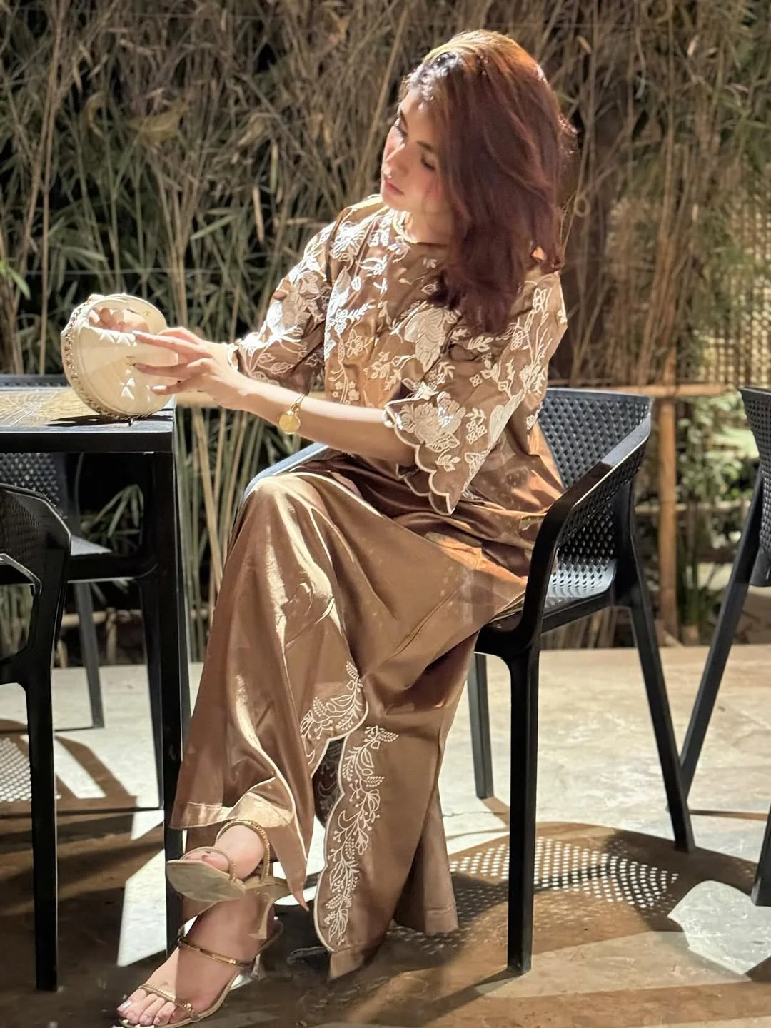 romantic dinner outfits date night fall 2026 Chocolate Satin Elegance for an Intimate Dinner