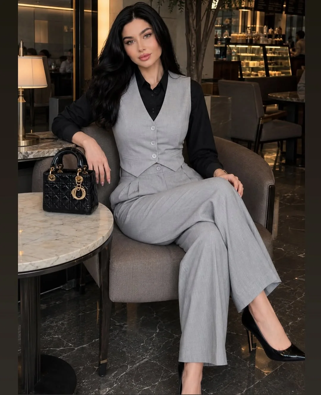 simple fall outfits ideas 2026 Modern Tailoring With Soft Gray Layers