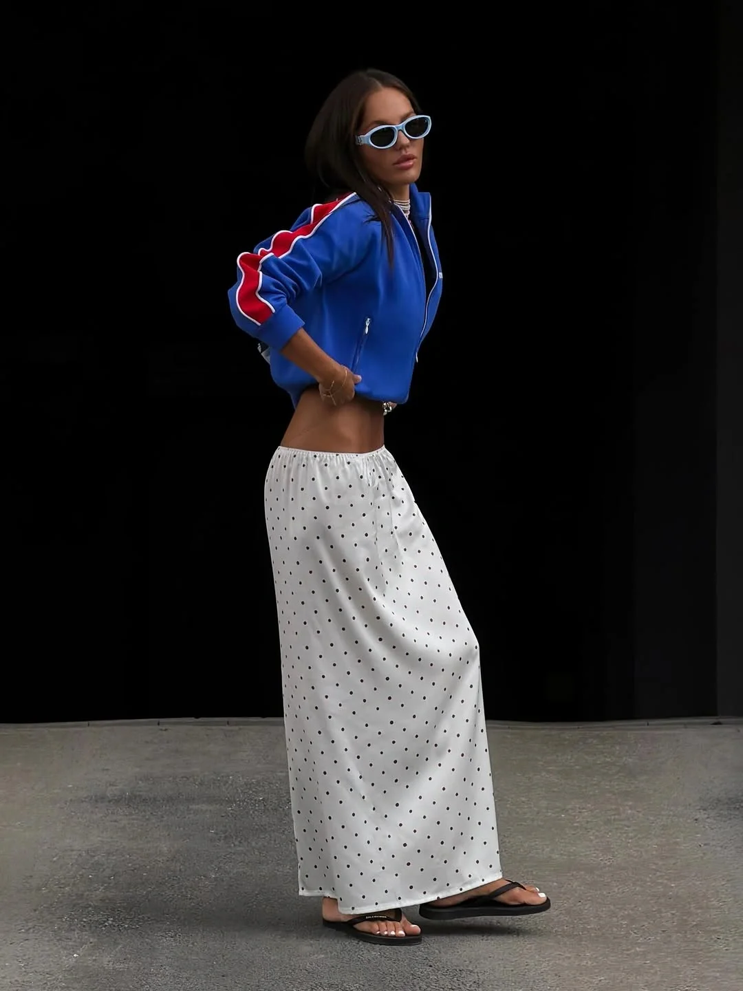 simple fall outfits ideas 2026 Silky Skirts Meet Sporty Jackets In The Coolest Contrast