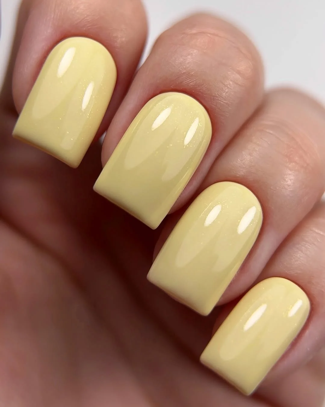 simple plain summer nails 2026 Butter Yellow Simplicity for Sunny Days