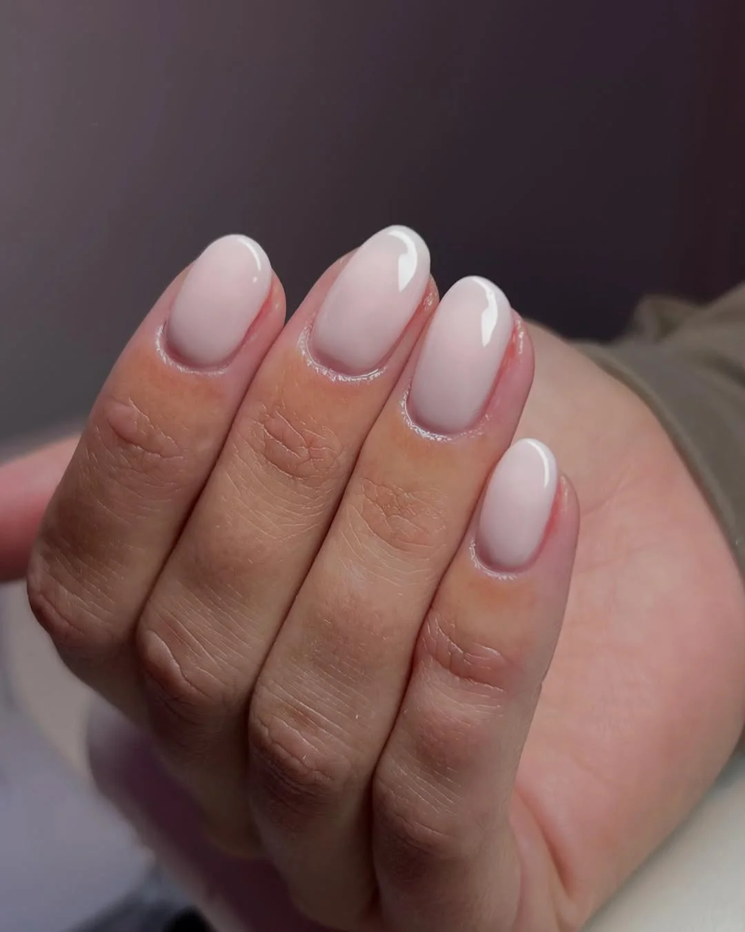 simple plain summer nails 2026 Sheer Blush Almond Nails for Everyday Elegance