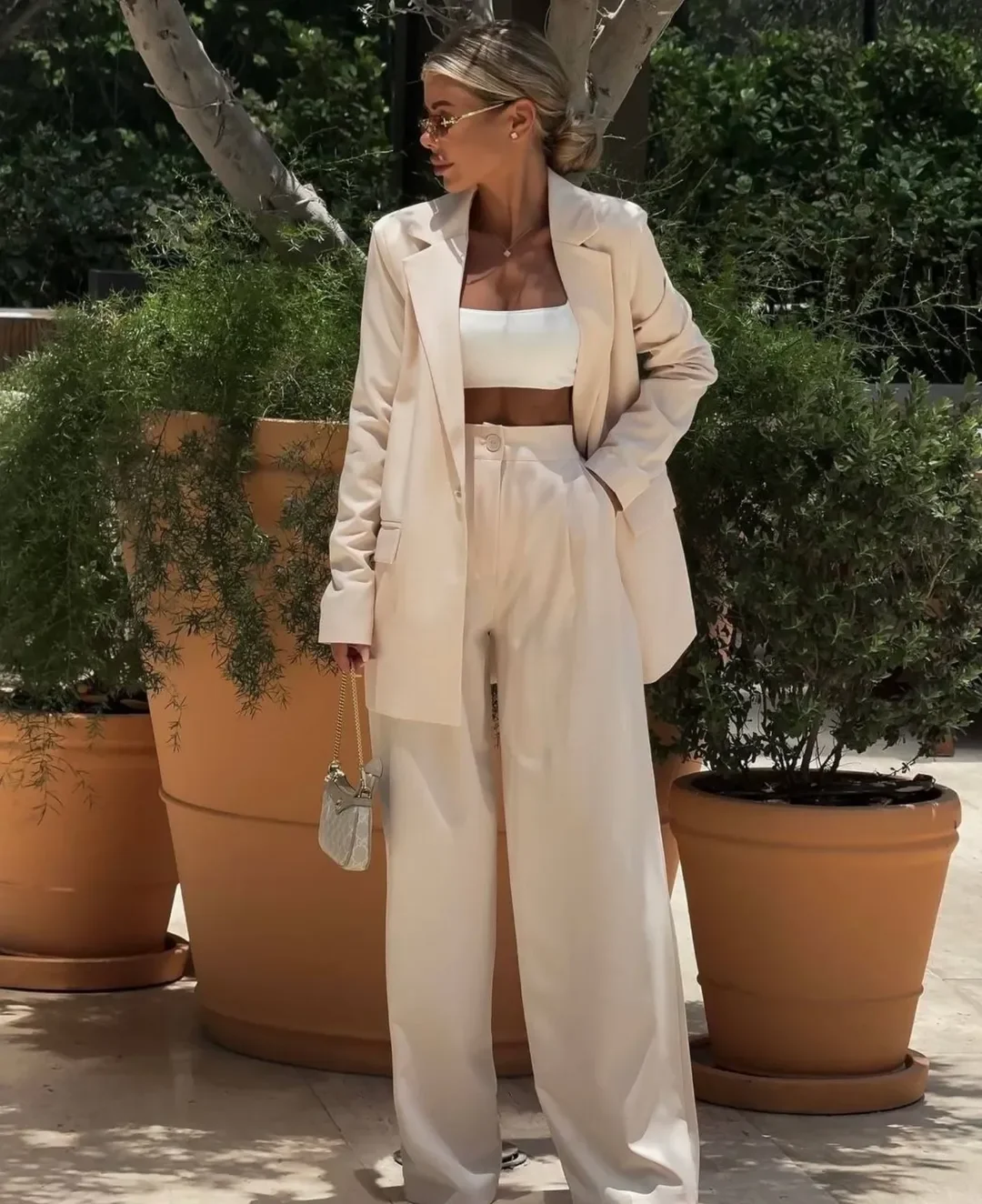 sophisticated chic fall outfits pants 2026 Soft Neutral Tailoring with Timeless Appeal