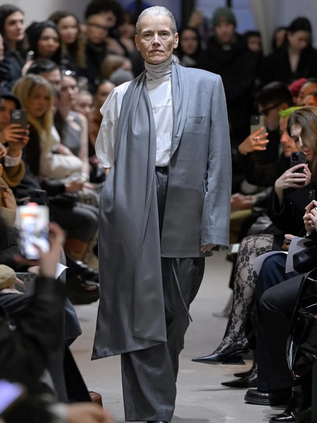 sophisticated what to wear in fall 2026 over 50 Quiet Luxury in Soft Grey Layers