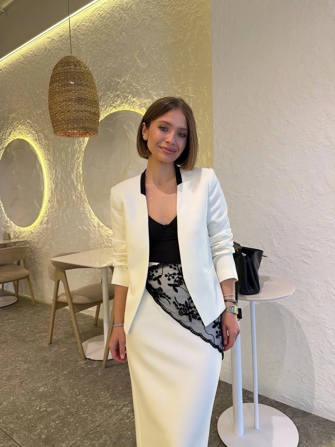 stylish early fall outfits ideas 2026 Monochrome Elegance With a Modern Tailored Twist