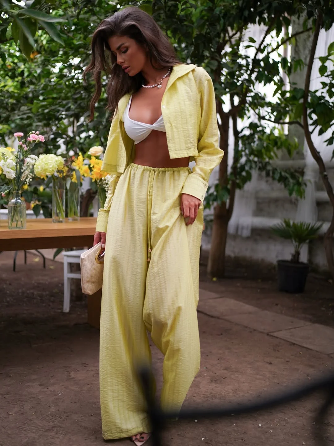 stylish early fall outfits ideas 2026 Butter Yellow Relaxed Luxury