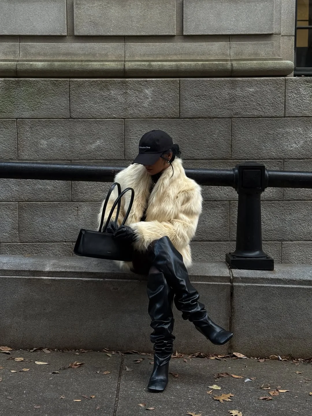 stylish fall street style nyc aesthetic 2026 Faux Fur and Statement Boots Take Over