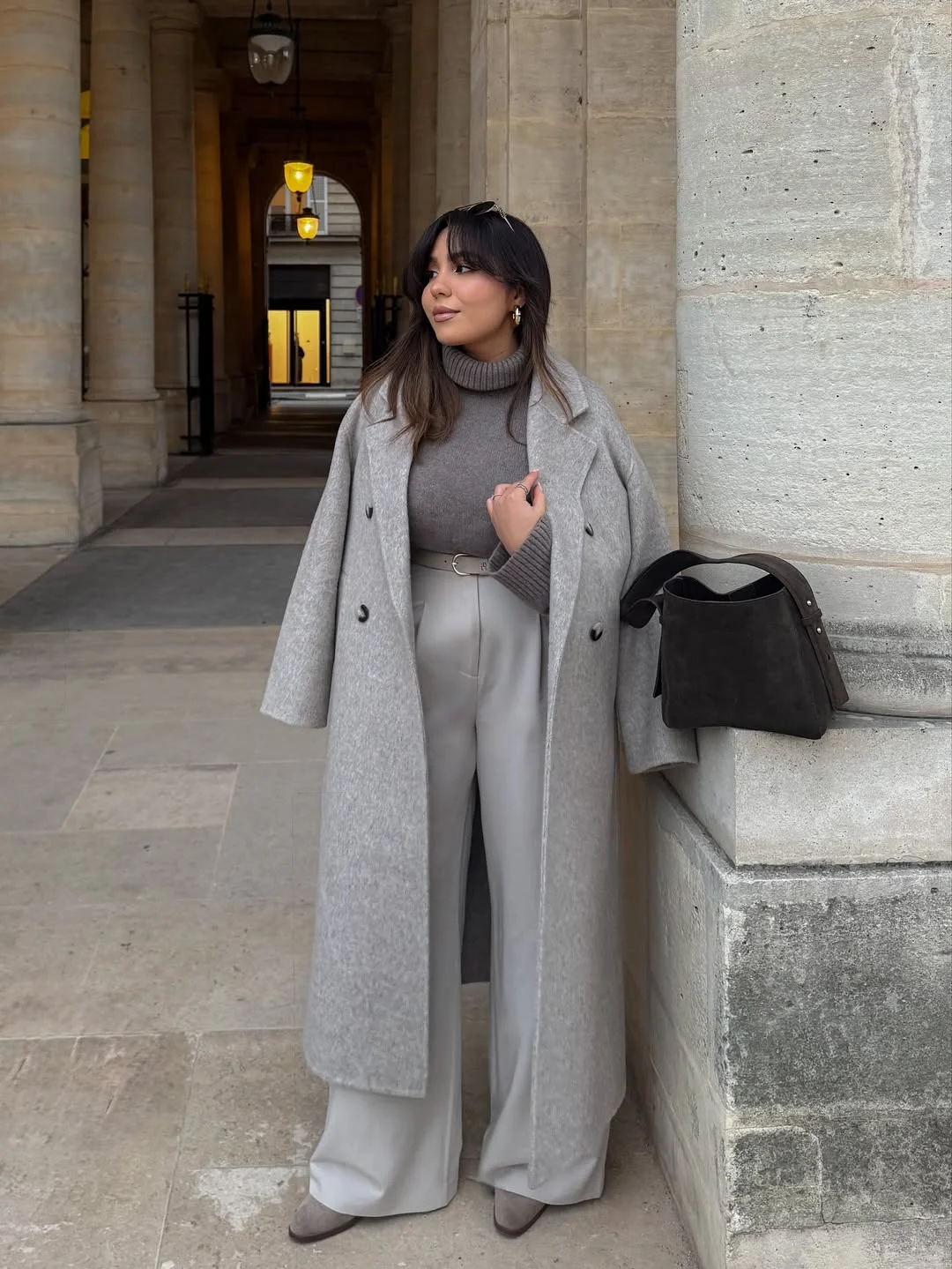 stylish fall travel wardrobe for women 2026 Soft Gray Layers That Always Look Expensive