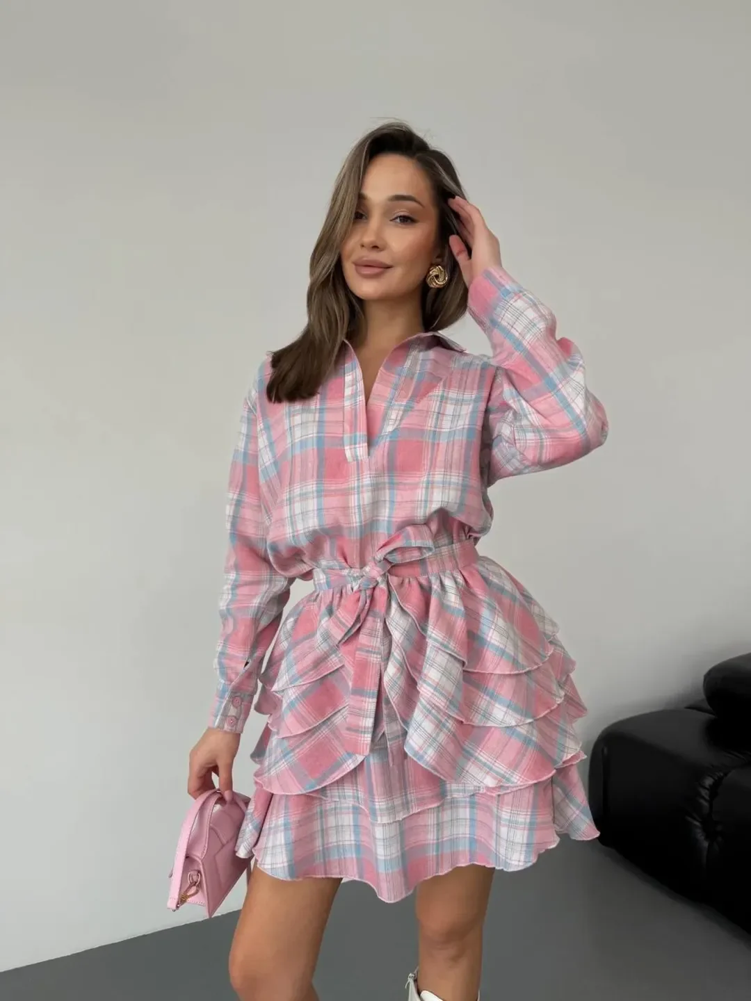 stylish fall work outfits 2026 Playful Plaid for Creative Office Days