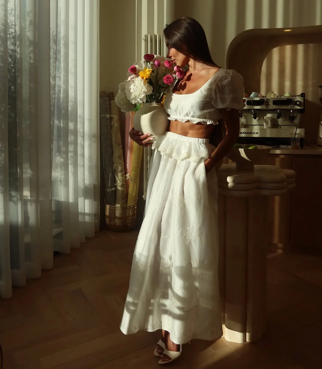 stylish july fashion trends 2026 Soft White Romance for Summer Evenings