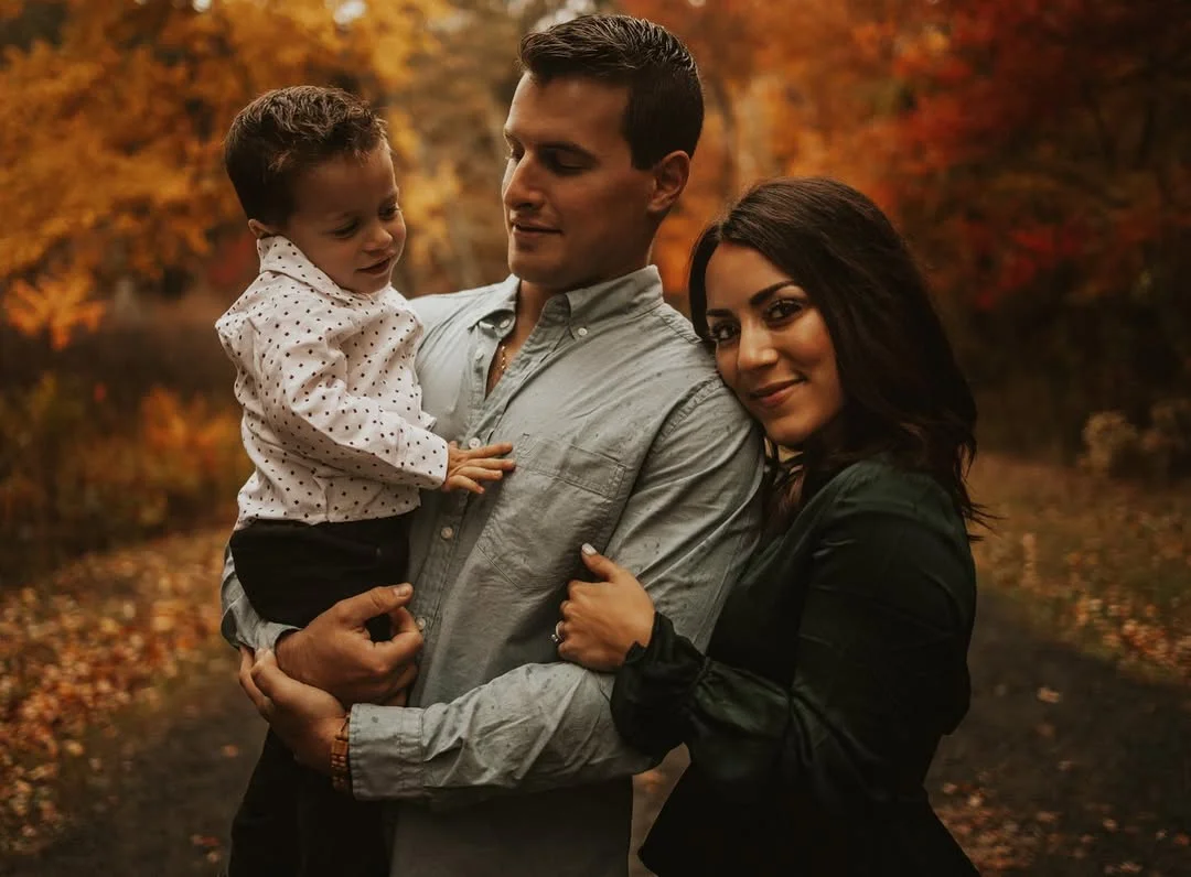 timeless fall family picture outfits 2026 Dark Green and Soft Gray Autumn Style