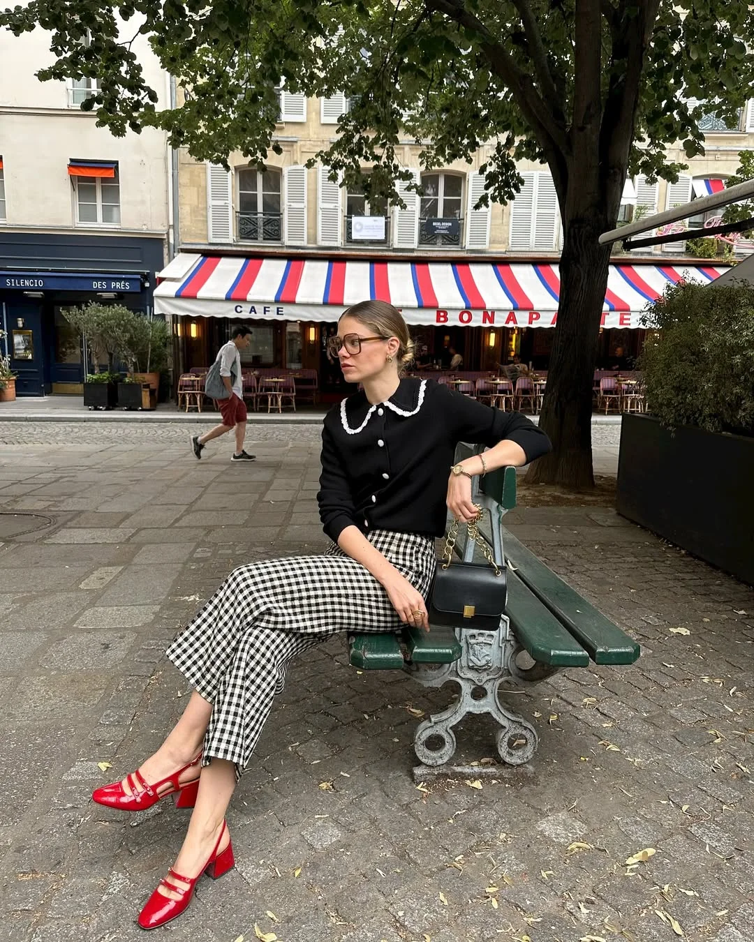 trendy back to school outfits 2026 Parisian Checks and Statement Shoes