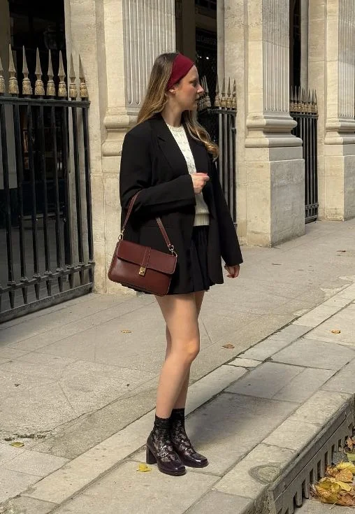 trendy back to school outfits 2026 Back to School Chic with Headband and Mini Skirt