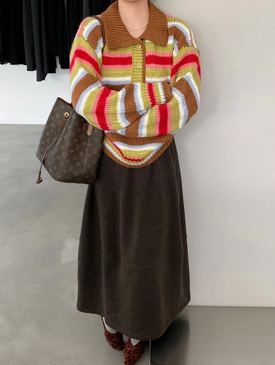 trendy fall outfits with sweater 2026 The Retro Striped Sweater That Brings Personality Back