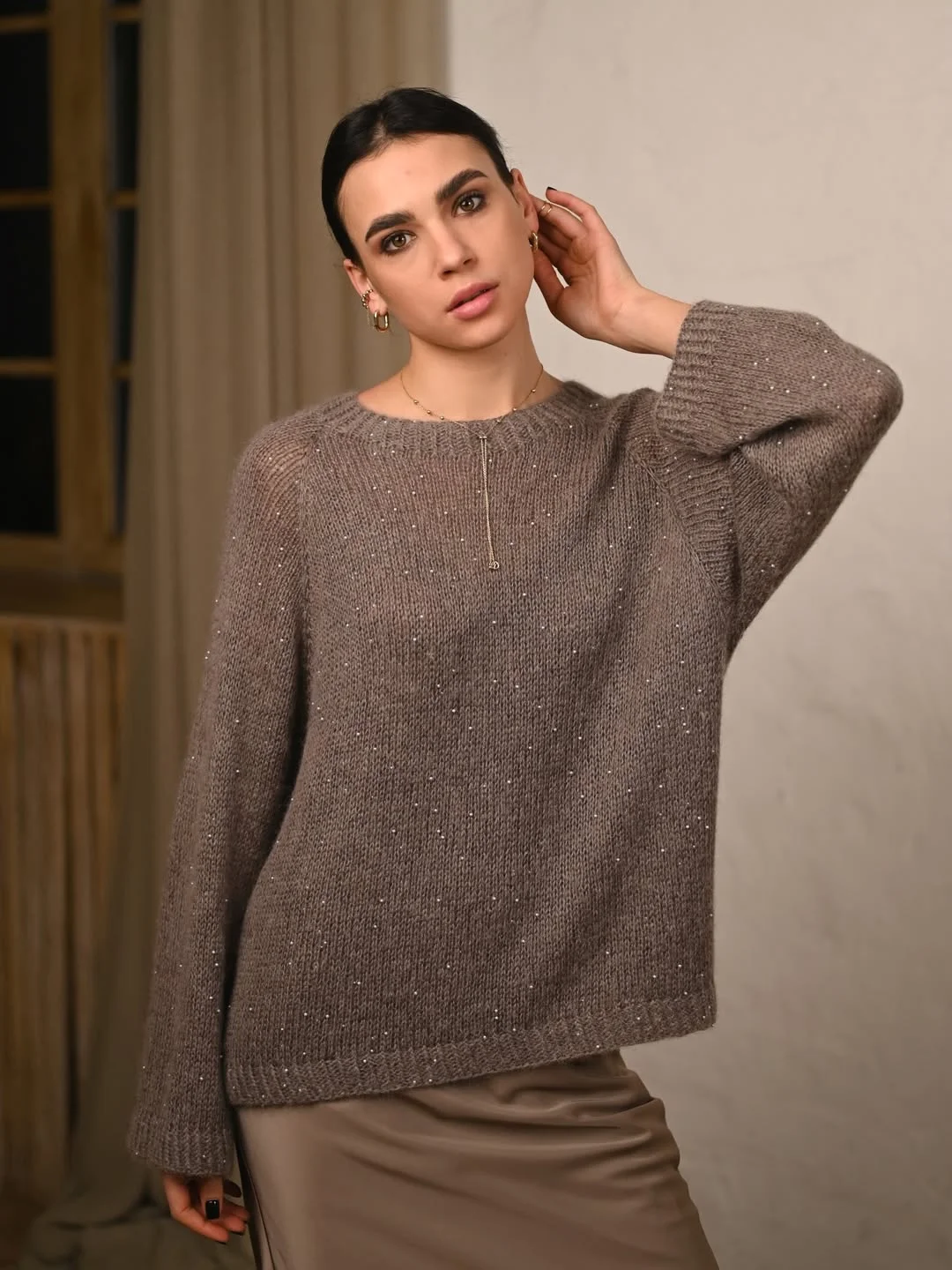 trendy fall outfits with sweater 2026 The Subtle Sparkle Sweater For Cozy Evenings