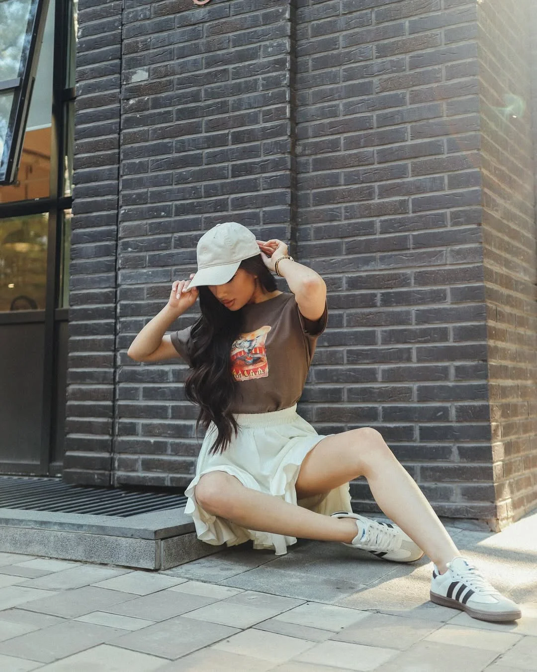 trendy fall skirt and sneakers outfits 2026 Soft Romantic Skirts with Weekend Sneaker Energy