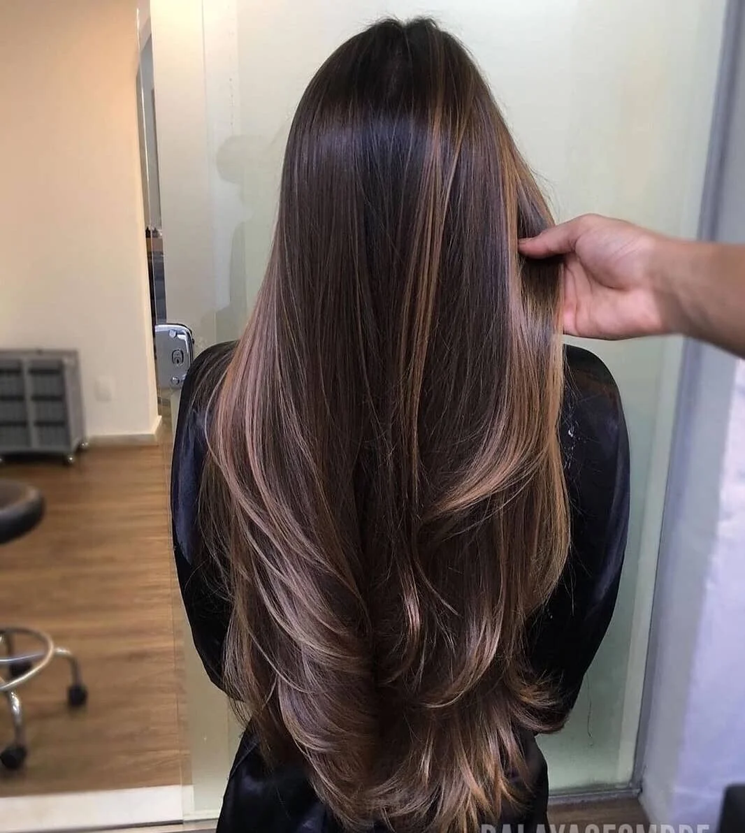 trendy july hair colour ideas 2026 Luxury Mocha Melt with Soft Blonde Highlights