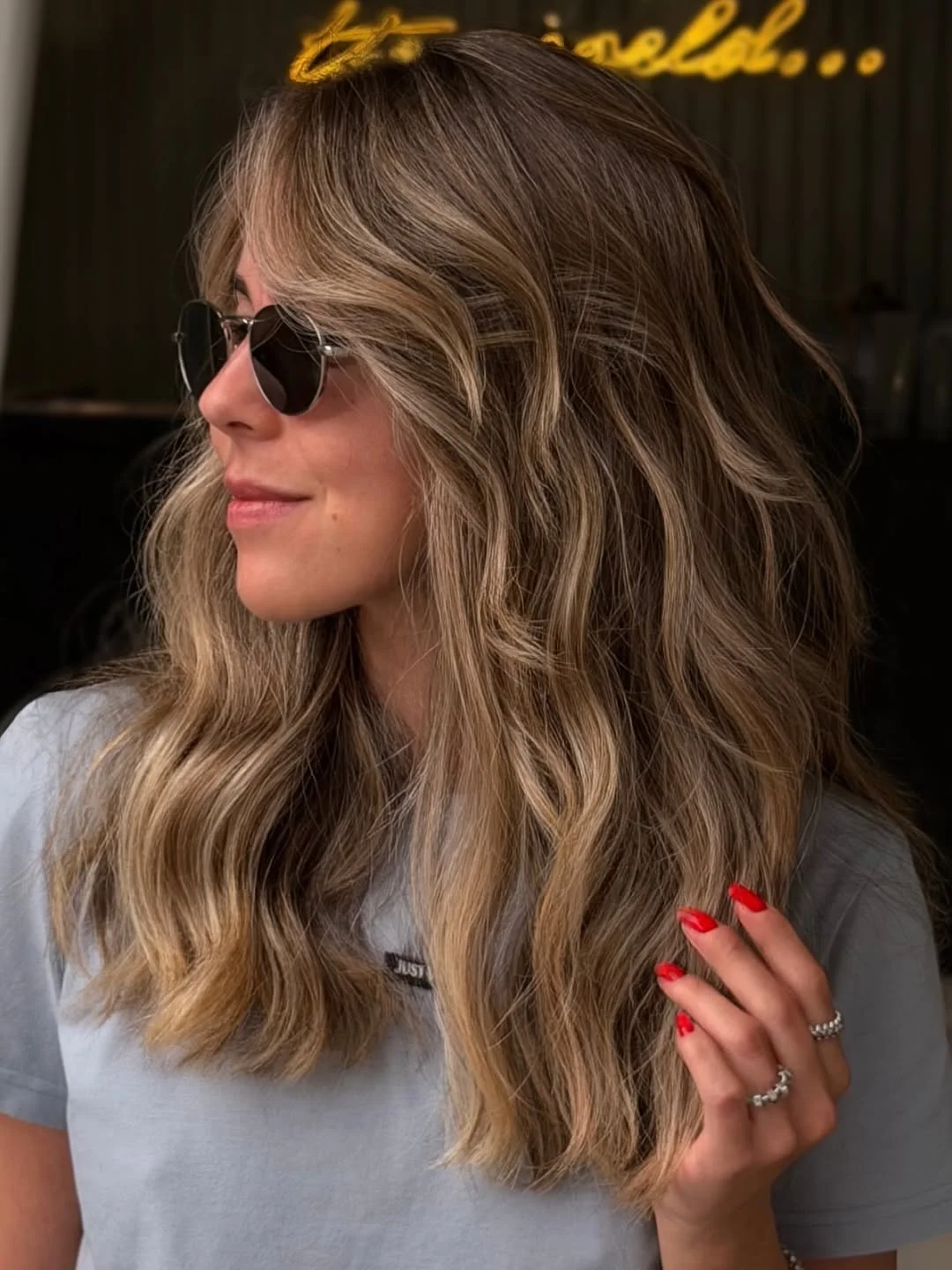 trendy july hair colour ideas 2026 Mushroom Bronde With Soft Money Pieces