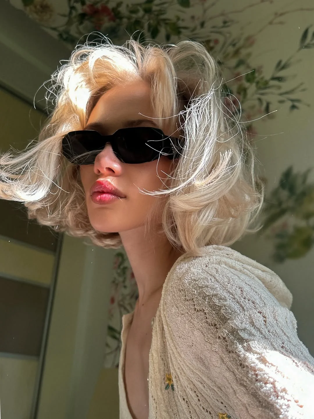 trendy july hair colour ideas 2026 Icy Vanilla Blonde Bob
