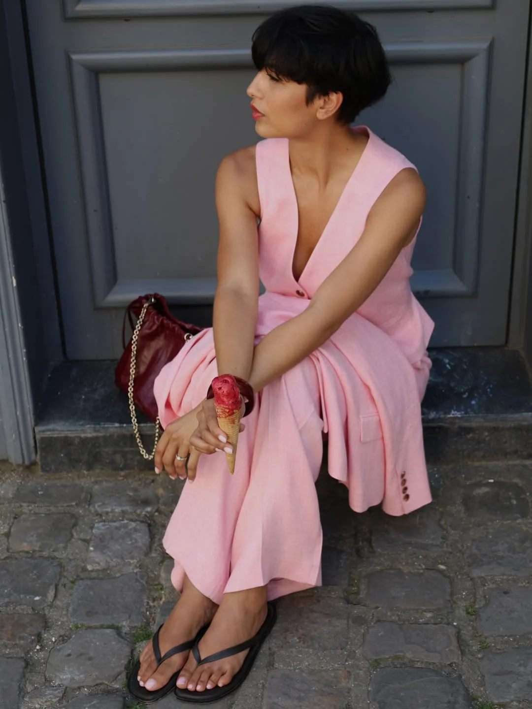 trendy summer to fall outfits 2026 Powder Pink Tailoring Makes Casual Dressing Feel Fresh