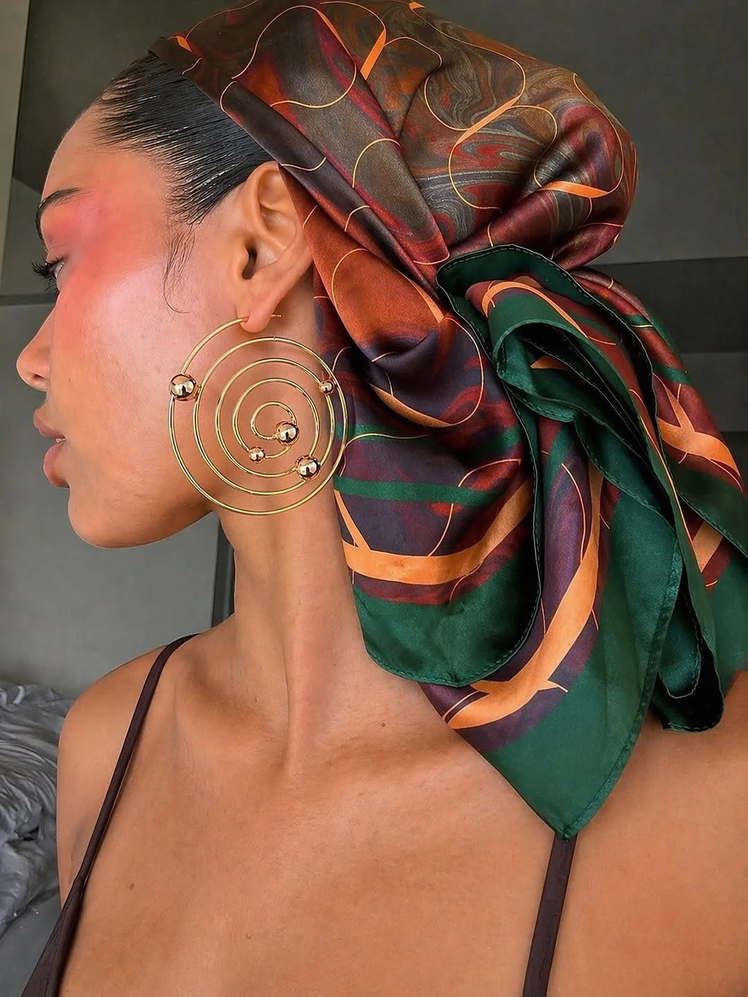 august hairstyles and color ideas 2026 Elegant Silk Scarf Hair Wrap