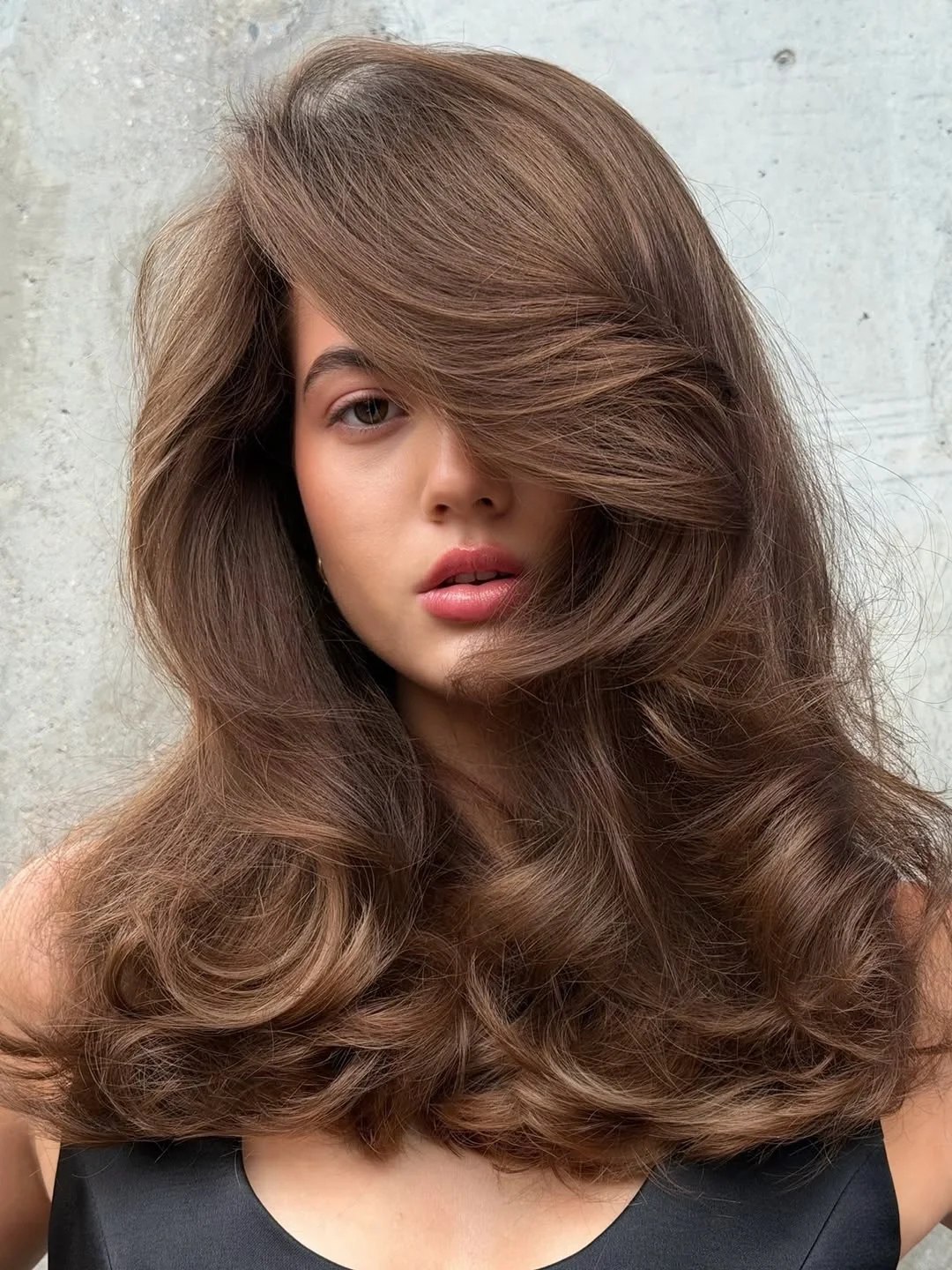 august hairstyles and color ideas 2026 Glossy Mocha Layers With Soft Volume