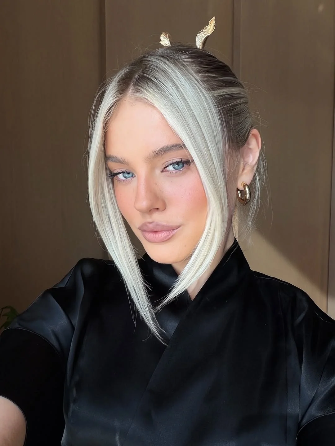 august hairstyles and color ideas 2026 Face-Framing Blonde with a Polished Low Updo