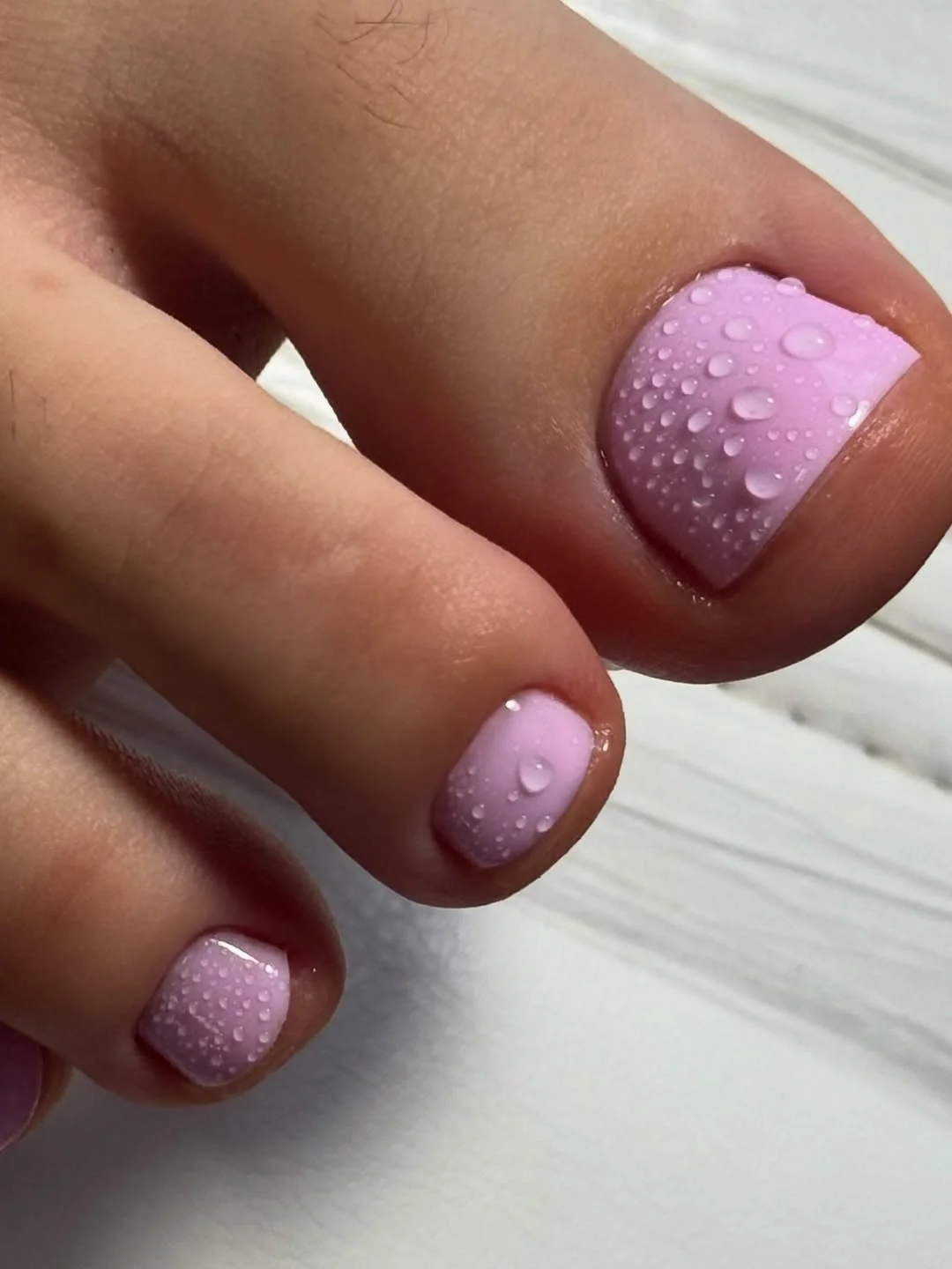august pedicure nails ideas 2026 Pastel Lavender Dewdrop Pedicure