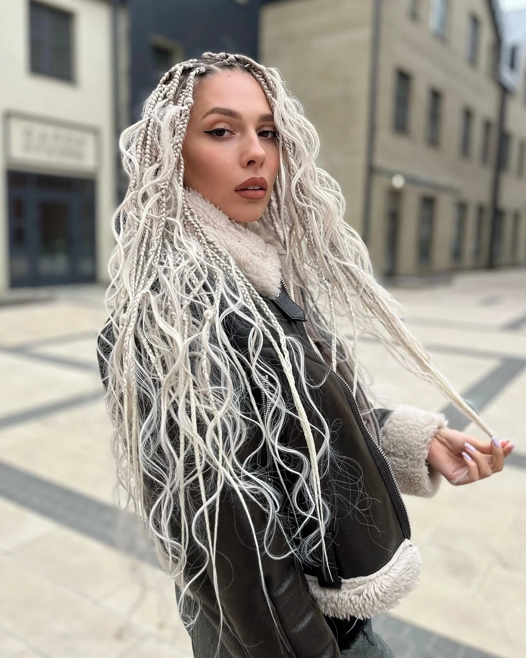 beautiful bora bora braids hairstyle Platinum Texture With Modern Boho Braids